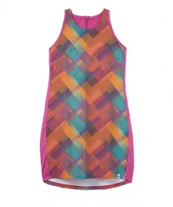 Smartwool W's Merino Sport Tank Dress - Festive Fuchsia Plaid WOMENS