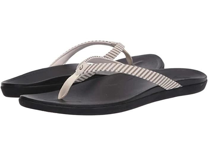 Olukai Women's Ho'opio Sandals - Bone/Stripe | Comfortable & Stylish Footwear 2 Olukai Footwear W's Ho'opio Sandals - Bone/Stripe