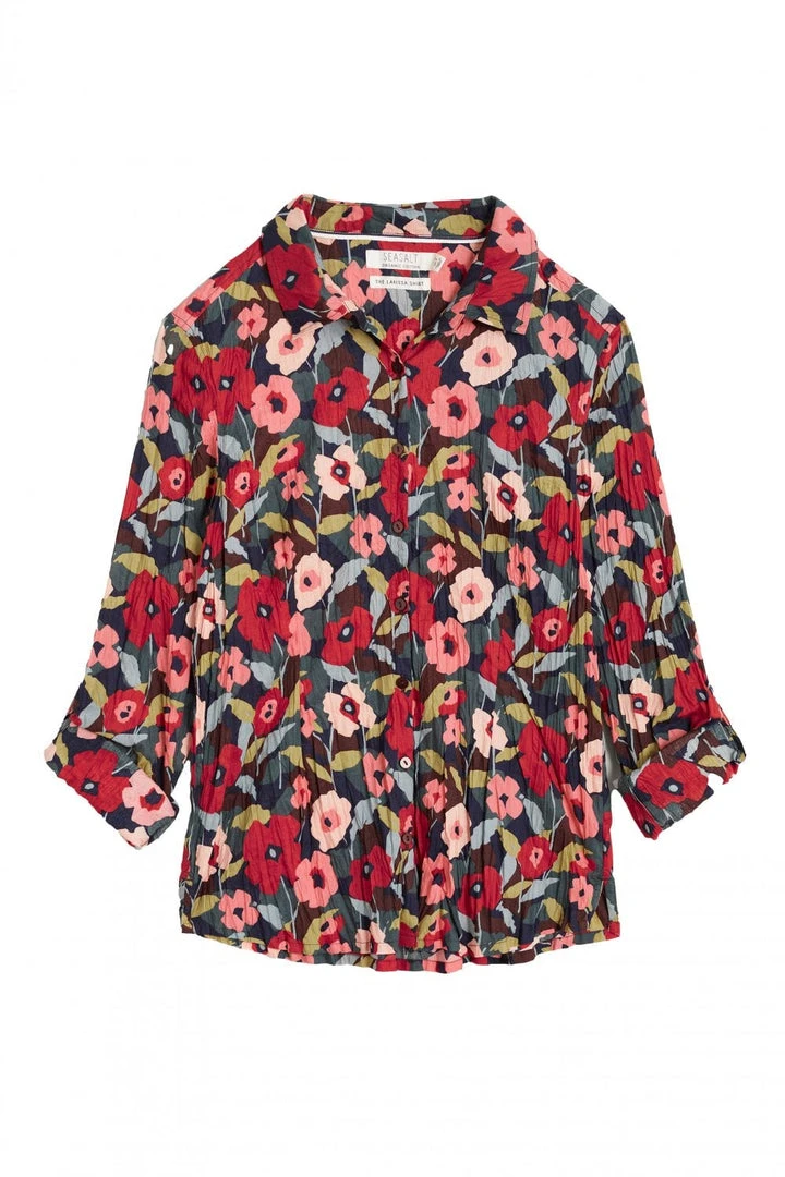 Vamosoutdoors Women's Larissa Shirt - Poppy | Seasalt Collection | Stylish Tops for Women 5 Vamosoutdoors WOMENS Larissa Shirt - Poppy